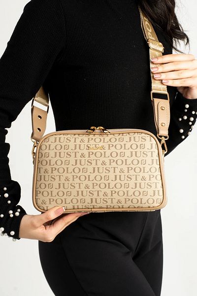 Just Polo Women's Printed Faux Leather Medium Size Stylish Shoulder Bag Shopper 232053Pc