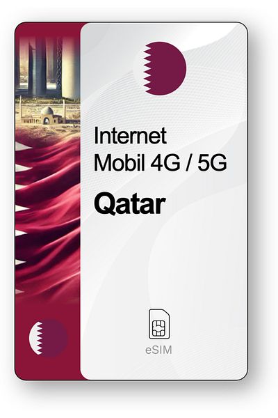 netSIM eSIM Internet Qatar, valid for 30 days, 50 GB traffic