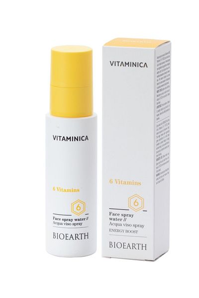 Bioearth Apa de fata spray cu 6 vitamine si acid hialuronic, 100ml - Vitaminica