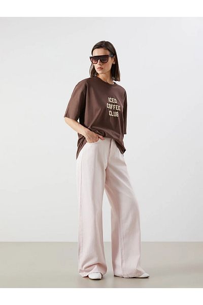 LC Waikiki Lcw Jeans Pink Baggy Fit Women's Jean Pants