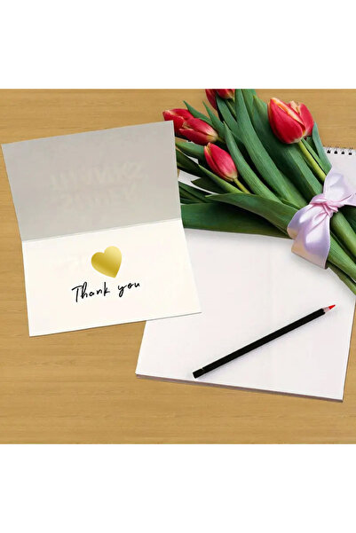 hdcw 500 ADET 2,5 cm RULO YAPIŞKANLI ALTIN YALDIZ BASKILI KALP STICKER ETİKET HEDİYE PAKETLEME