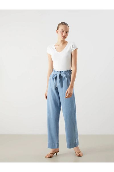 LC Waikiki Lcw Jeans Indigo Buy Elastic Straight Fit Women's Jean Pants