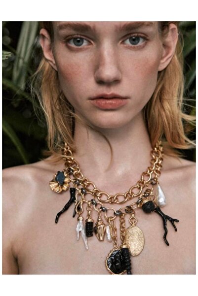 AychaAksesuar Marka model çift zincirli tarz kolye