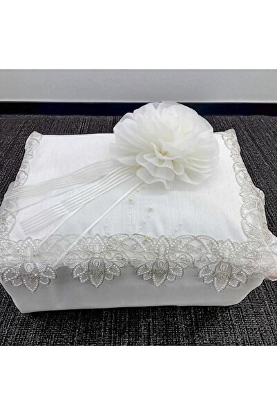 Dantelux Textile Dowery Bobbock with Lace Linen Special Series Zippered Bobbock Bobbock Rose Gift