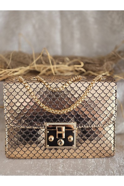 DEMİR ACCESORİES حقيبة نسائية جديدة أنيقة بتصميم حزام على شكل سلسلة وحقيبة ذه...