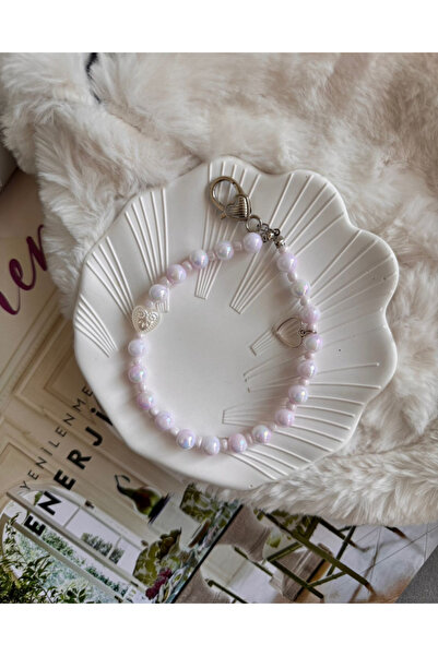 WhimsyWhite حقيبة Fairycore ذات مشبك على شكل قلب وردي، سلسلة مفاتيح حقيبة وردية