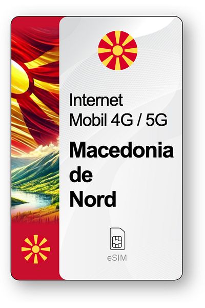netSIM eSIM Internet North Macedonia, valid for 30 days, 10 GB traffic