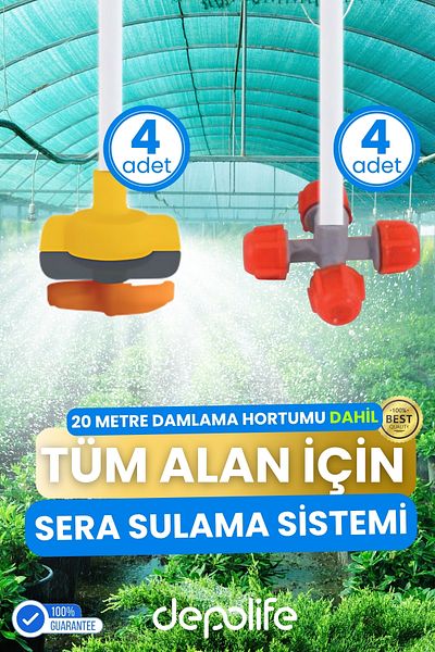 Depolife Greenhouse Garden Field Mini Sprink Steaming Misting Nozzle Hose Irrigation Set