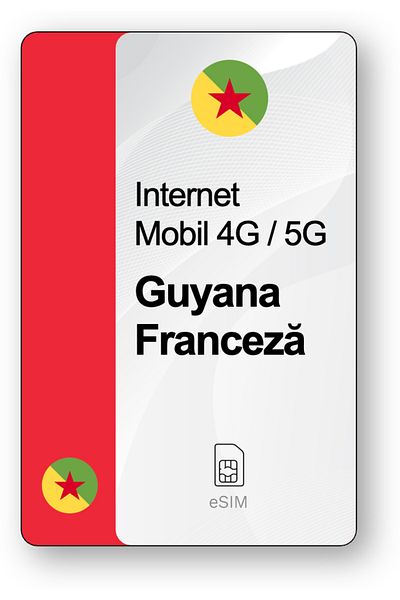 netSIM eSIM Internet French Guiana, valid for 30 days, 50 GB traffic