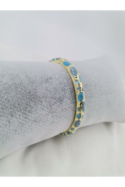 Hobimos Colorful Enamel Women's Handcuff Bracelet
