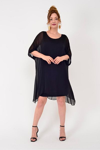 ZTO Women's Sleeves Short Silk Dress