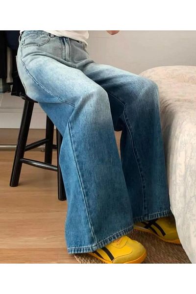 eyonnwear Y2K RECYCLED BAGGY POCKET STAR JEAN PANTS