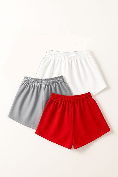 Duples Women's 2 Thread Combed Cotton 3-Piece Shorts