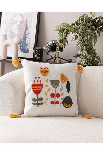 SWITA Husa de perna din in brodat Seria Comfort 43x43 cm