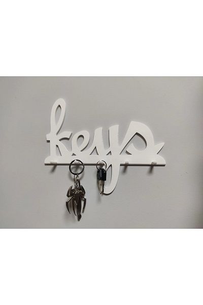 Filkorium3D Suport pentru chei modern și suport pentru chei de perete pentru casă - Suport pentru chei elegant cu scris chei