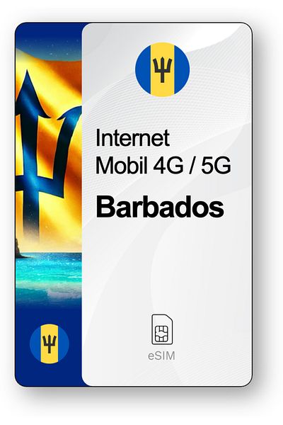 netSIM eSIM Internet Barbados, valid for 30 days, 10 GB traffic
