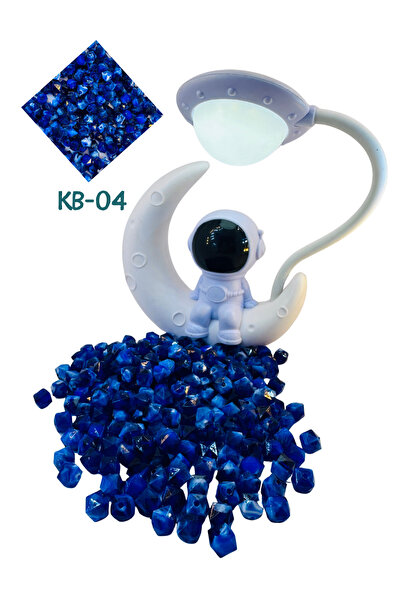 CSG BAZAAR Lacivert Kristal Akrilik Boncuk - KB-04 - 80 Adet Delikli Hobi Bon...