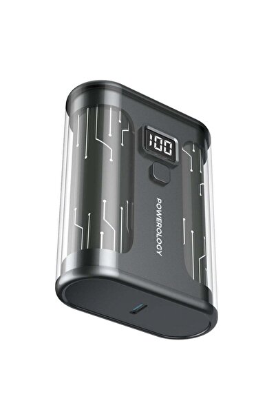 Powerology بنك طاقة كريستالين سيريز، 10000 مللي أمبير/ساعة، 35 واط PD، شاشة ر...