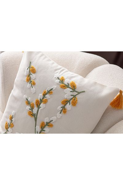 SWITA Husa de perna din in brodat Seria Comfort 43x43 cm
