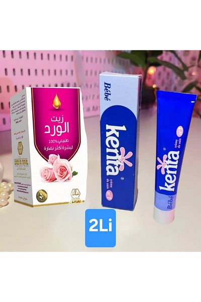 Kenta Whitening and Rose Oil 2Li Cream Skin Face Underarm Bikini Area Elbow Whitening Special