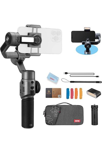 ZHIYUN مثبت جيمبال سموث 5S كومبو للهواتف الذكية، جيمبال محمول بثلاثة محاور