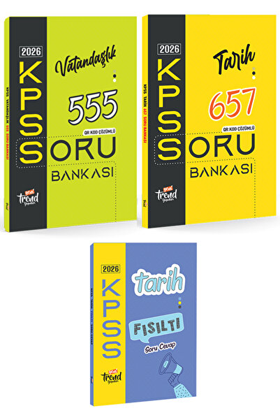 Yeni Trend Yayınları 2026 Kpss Lisans ve Önlisans Varandaşlık - 657 Tarih ve ...
