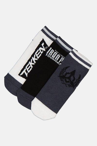 TEKKEN Kids Boy 3 Pairs Graphic Socks, Multicolor