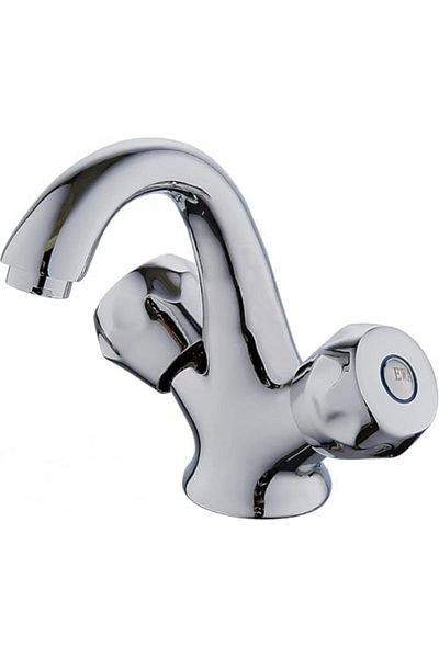 fitto Washbasin Mixer - Hot and Cold Water Faucet with 30cm Hose, Pop-Up Drain.