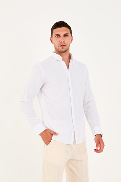 No Way Men's 100% Cotton Pocketless Long Sleeve York Shirt