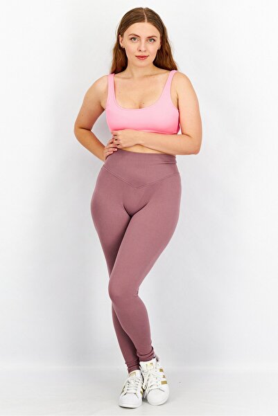 Sinsay Women U-Neck Sleeveless Ribbed Crop Top, Neon Pink