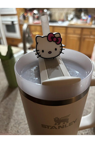 FEEL Hello Kitty Pipet Süsü | Straw Topper | Sevimli Pipet Charmı