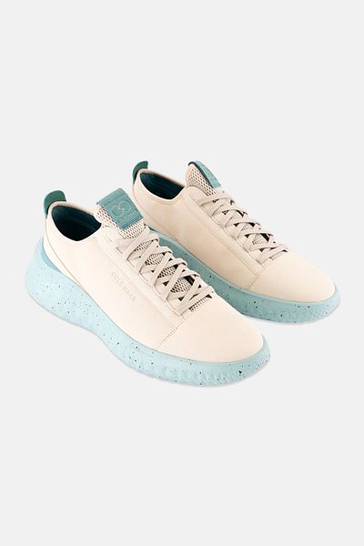 Cole Haan Men Wide Generation Zgrand II Lace Up Casual Shoes, Beige