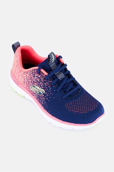SKECHERS Women Flex Appeal 3,0 Lace Up Outdoor Shoes, Multicolor
