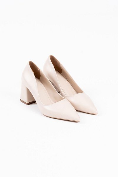 ripuvainen Eloura Women's Skin Classic Thick Heeled Shoes - Beige
