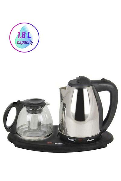 Orbit Electric Kettle 1.8L with Teapot - Black