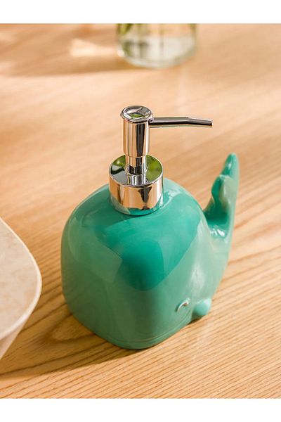LC Waikiki Lcw Home Green Whale Figured Liquid Soap Dispenser