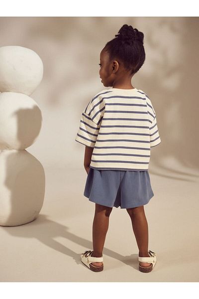 Next Baby Cotton Navy Blue Ladybird Pattern Long Sleeve Bottom Top Set