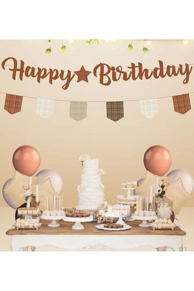 DÜVENCİ TİCARET Retro Coffee Calligraphy Ornament and Banner Set