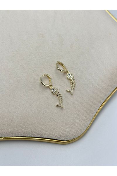 MyladyAccessoriess Zircon Stone Detailed Fish Premium Earrings
