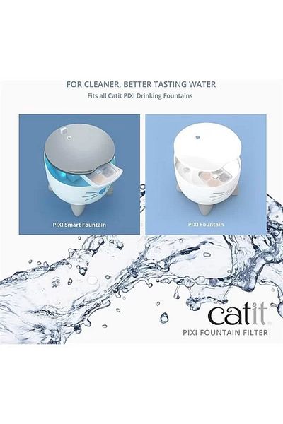 Catit 43722 Pixi Replacement Filter, Drinking Fountain Filter for Pixi Water Fountain, 6 Pack
