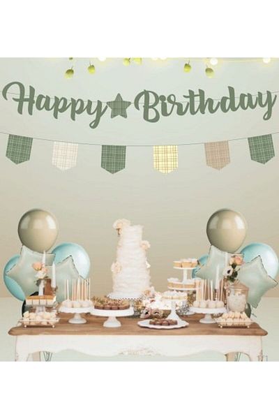 DÜVENCİ TİCARET Retro Coffee Calligraphy Ornament and Banner Set