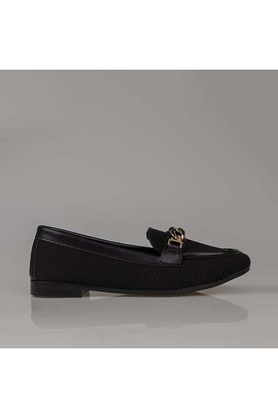 Trend Adımlar Black Straw Woven Women's Ballerinas