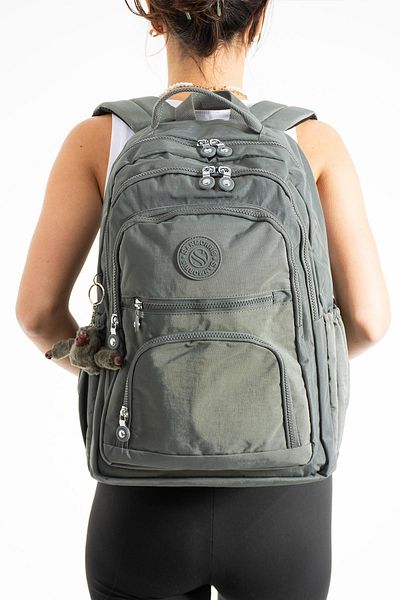 H&D COLLECTİON Unisex Αδιάβροχο τσαλακωμένο ύφασμα πολλαπλών διαμερισμάτων μεσαίου μεγέθους Laptop School and Backpack 3013
