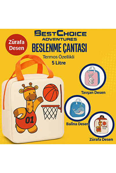 Bestchoice 🎒   Giraffe Patterned Lunch Box with Thermos Feature |   Adventur...
