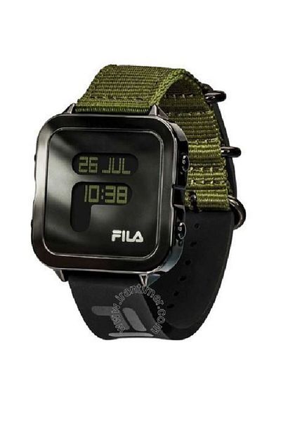 Fila Adult Unisex Digital Watch, Green/Black 38-6088-105, 38 mm