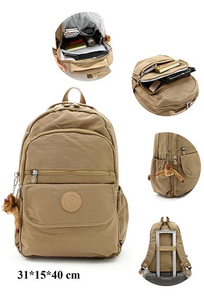 H&D COLLECTİON Unisex Water Resistant Fabric Large Size School Travel Backpack with Laptop Compartment 3012