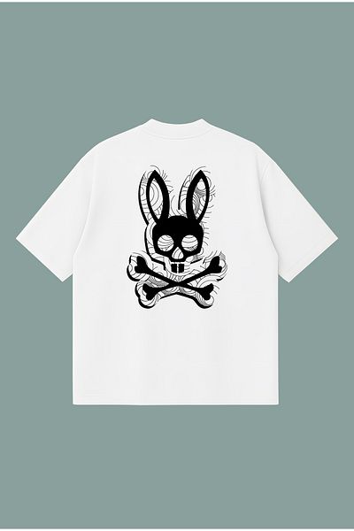 PURE POWER Psycho Bunny Boxy Fit Oversize Unisex Tshirt – Printed T-Shirt |   Streetwear
