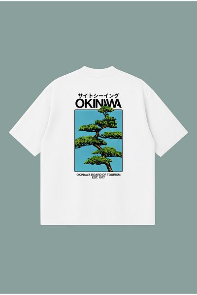 PURE POWER Okinawa Boxy Fit Oversize Unisex Tshirt – Printed T-Shirt |   Streetwear