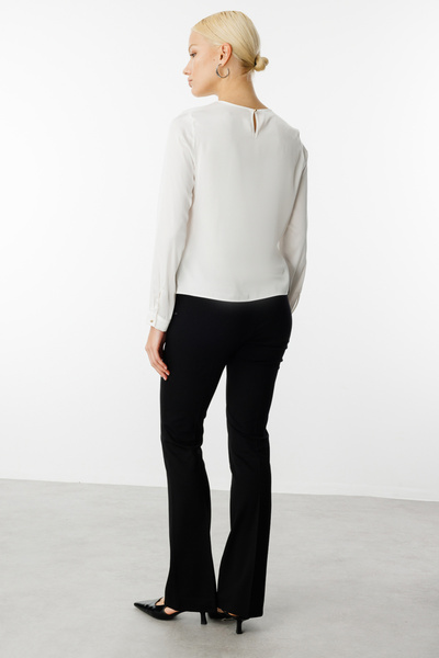 Ekol Σατέν μπλούζα με συσπειρωμένο μπροστινό μέρος