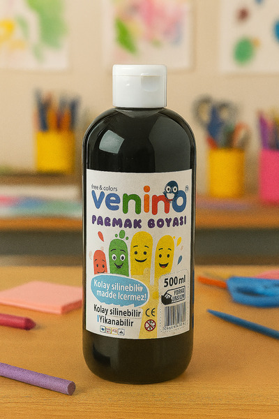 Venino 500 ML Parmak Boya - Elden Kolayca Çıkar - Süper Kalite Canlı Ana Renkler